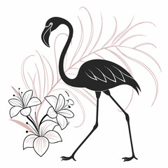 vector illustration of a flamingo