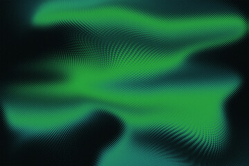 Green Gradient Abstract Background with Smooth Wave Flow and Soft Light Texture