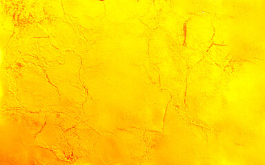 Color old concrete wall texture background. Close up retro plain yellow color cement wall background texture.