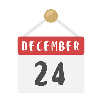 12月24日　カレンダー　イラスト