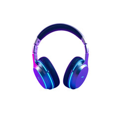 headphones on white background