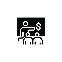 business training solid icon vector design good for web or mobile app