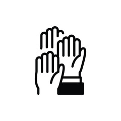 hands up solid icon vector design good for web or mobile app