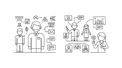 Business people working on a project