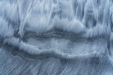Abstract icy texture in shades of gray