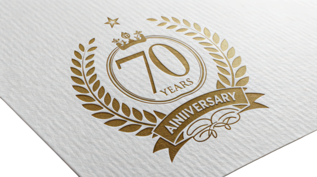 70 Years Anniversary Symbol Decoration Ornament Illustration