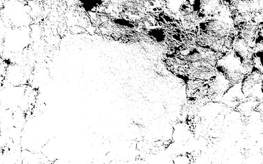 Black and white grunge urban texture vector with copy space. Abstract illustration surface dust and rough dirty wall background. 