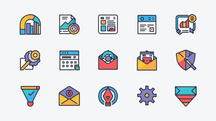 Marketing and Brand Strategy Vector Icons