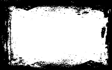 Realistic Canvas Scan Texture With Black Frame.