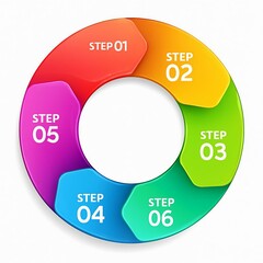 Modern vector infographic design template for business presentation with circle diagram and numbered arrows