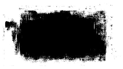 Black grunge dust stroke paint box shape. copy space for text. Vector idea. 