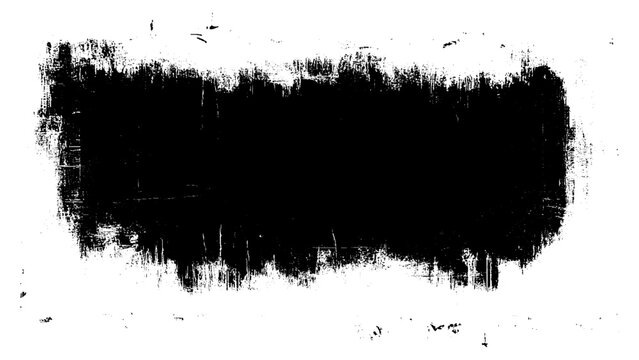 Black color graphic patches brush strokes design effect element for background. 