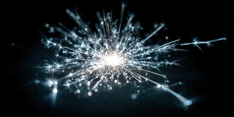 Obraz premium Abstract explosion of light particles creating dynamic visual energy and captivating atmosphere