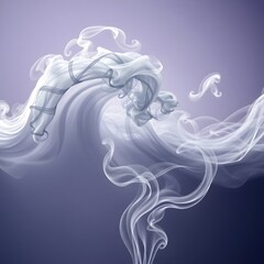 smoke on white background
