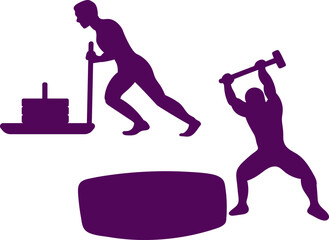 Overhead Barbell Press Athlete Silhouette