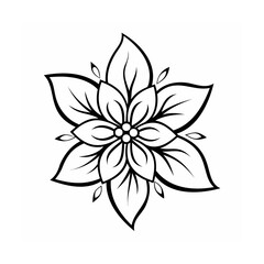 Elegant floral vector illustration design with petals and abstract shapes