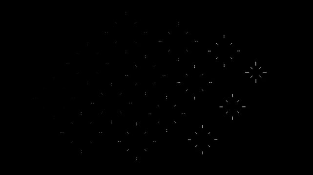 Circle burst 4k animation, bursting fireworks, glowing circle burst effect, blust effect circle, fireworks shape burst animation on black screen background.