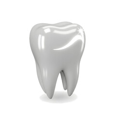 Bright 3D Tooth Icon for Dental Care