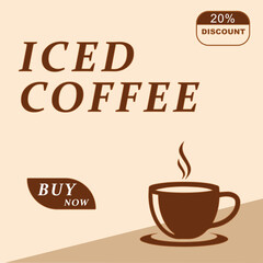 A warm coffee post design for morning inspiration and cafe branding. Perfect for lifestyle and motivational themes.