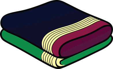 Vector illustration of a towel on transparent background