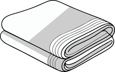 Vector illustration of a towel on transparent background