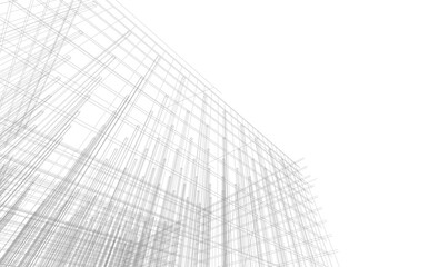 Architectural drawing 3d vector illustration