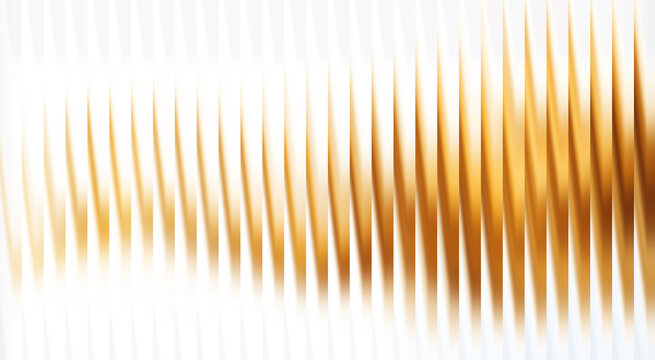 Abstract gold and white linear pattern. The image features a series of vertical lines, creating a sense of depth and movement, with a warm color palette