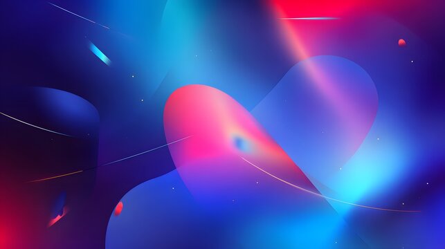Vibrant neon shapes create a futuristic abstract background perfect for digital innovation design