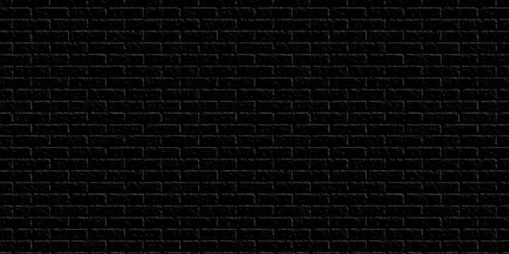 Black brick background texture. brick pattern and black background wall brick.	