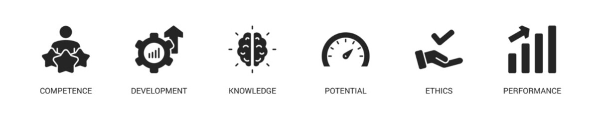 Best Practice Glyph Icon Set For Web Banner. Vector Illustration Concept With Some Icons. Designed In Glyph Style