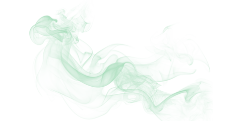 Ethereal smoke trails mystical allure abstract art green swirls on black backdrop flowing vapor