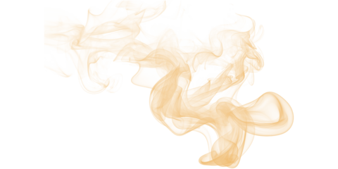 Golden wisps of smoke amber flow elegant vapor on black background fantasy aura magic dreamlike