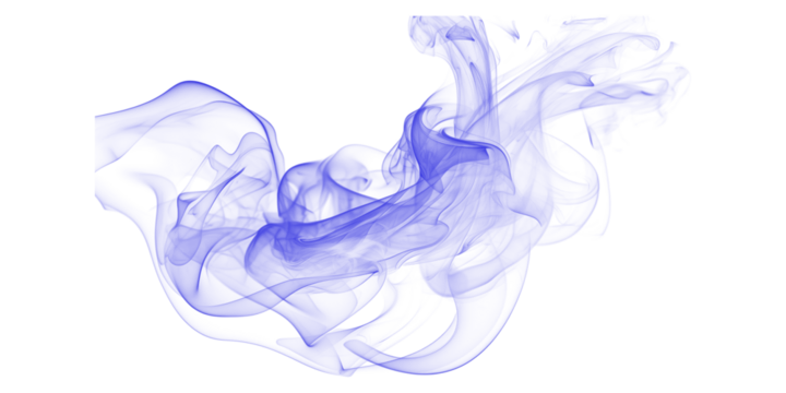 Ethereal blue smoke rising in the dark abstract background cloud mist texture movement magical form