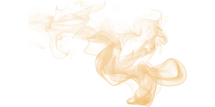 Golden wisps of smoke amber flow elegant vapor on black background fantasy aura magic dreamlike