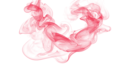 Crimson Embrace Dancing smoke heart fantasy dream digital abstract design vivid fluid movement black