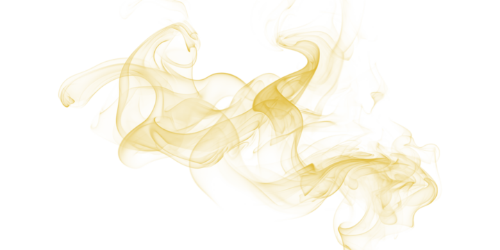 Golden ethereal smoke wisps against the stark black backdrop adding a touch of mystique and elegance