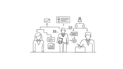 Business people working together