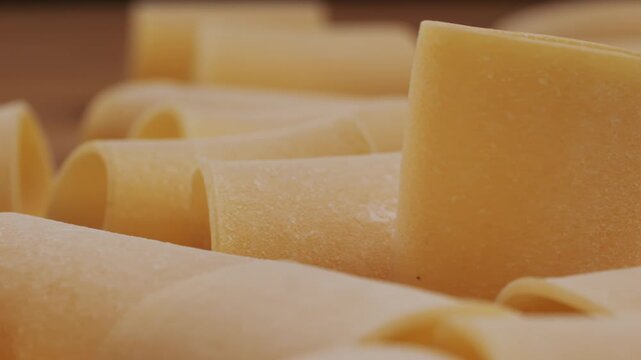 Italian pasta Paccheri, Cannelloni type of pasta in the shape of a very large tube, originating from Campania