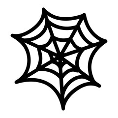 Naklejka premium Spiderweb halloween vector icon illustration spider web cobweb spooky arachnid design element