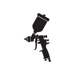 Paint gun silhouette icon vector illustration design