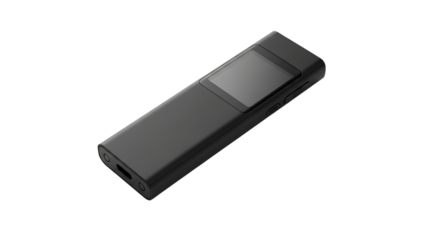 Black digital voice recorder with screen digital recorder