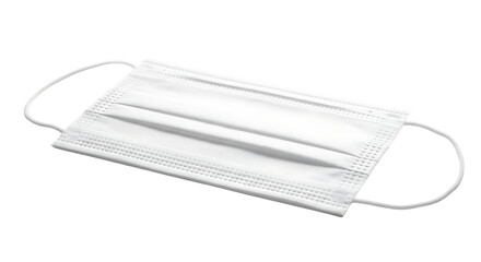 White Disposable Face Mask on Black Background disposable mask