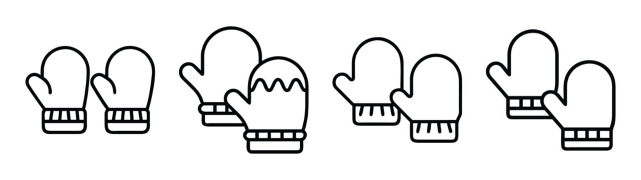 Find winter mittens clipart vector illustration for cold weather accessories and fashion apparel design