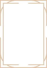 golden geometric frames. Set of golden thin frames. Metal thin photo or picture frames isolated on transparent background. Rectangular line art borders with various geometric corner details
