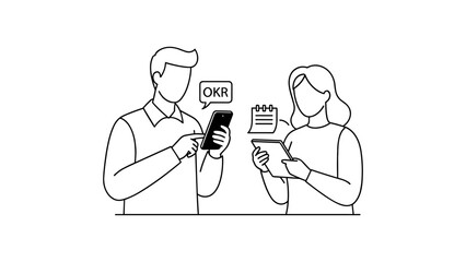 Two coworkers are communicating with each other