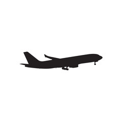 Commercial Airplane silhouette icon vector illustration