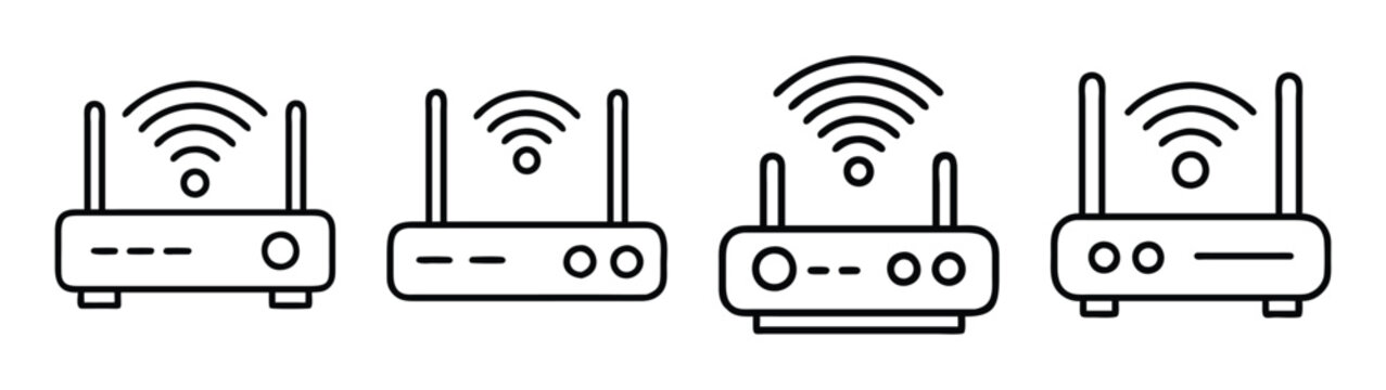 Wireless router vector illustration for internet connection and network technology devices design