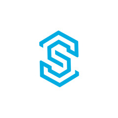 Geometric Letter S Logo