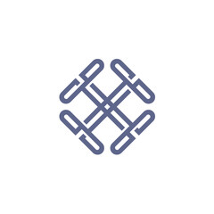 Minimalist Geometric Interlaced Logo