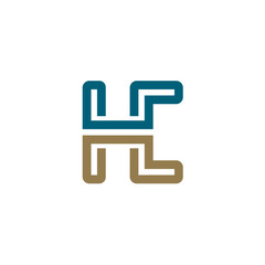 Interlocked HL Logo Design